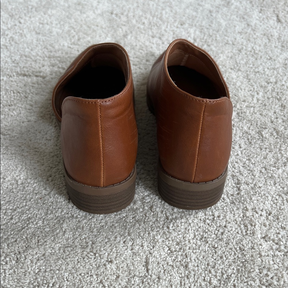 Universal Thread Cognac Pointed Toe Leather Flats - image 3